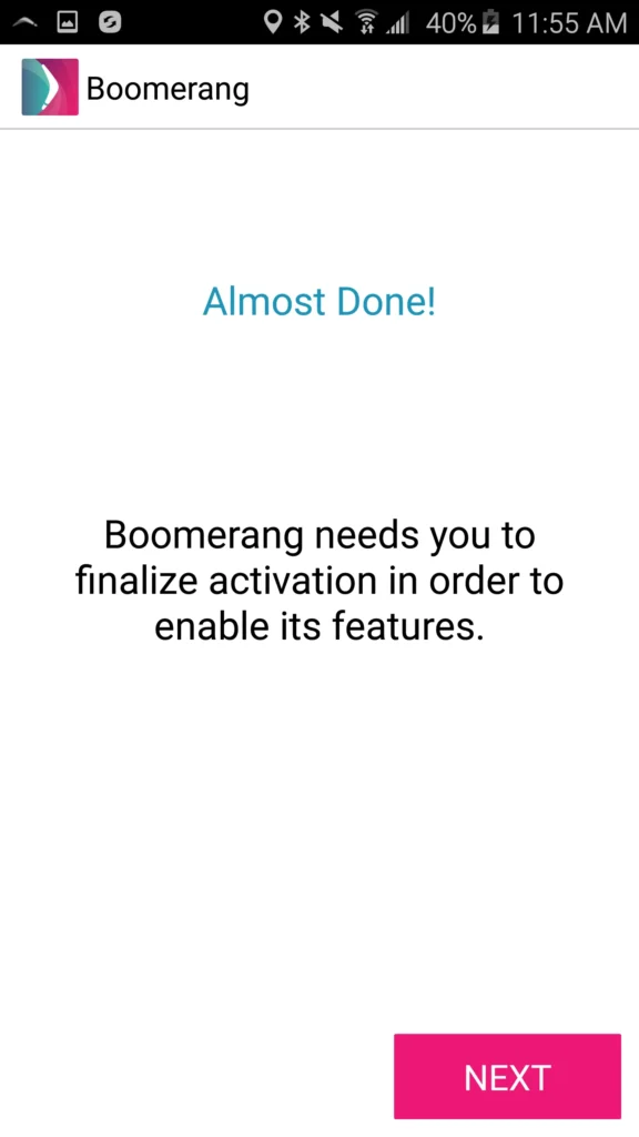 Boomerang's Activation Prompt