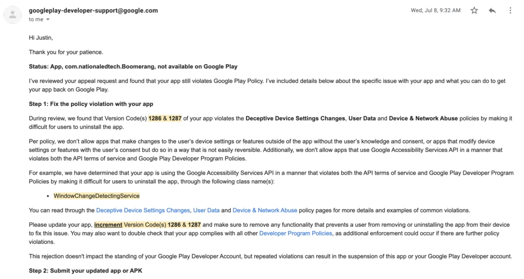07082020 - Google Appeals reply