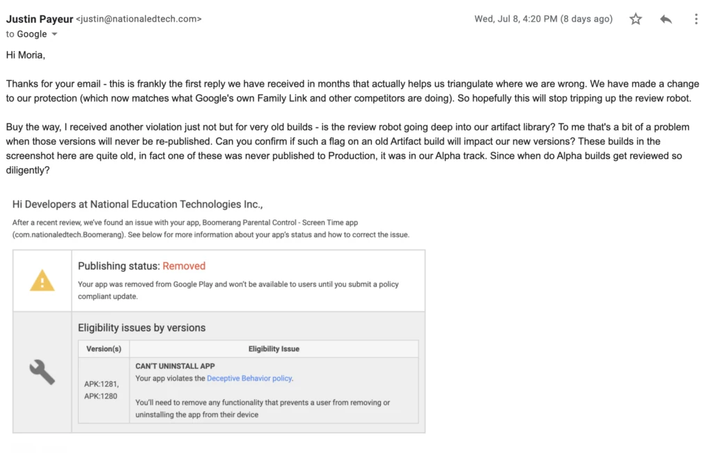07082020 - My repy old versions rejected again