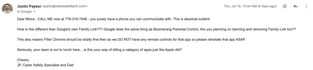 07162020 - Requesting someone to talk to