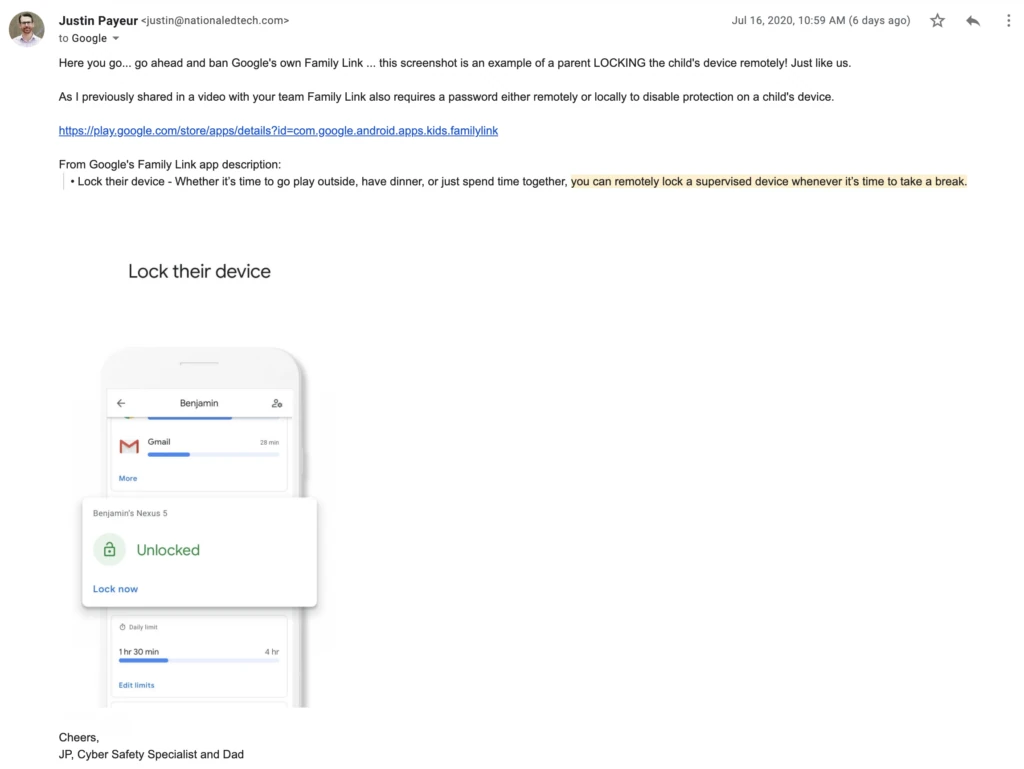07162020 - Why Family Link allows same features