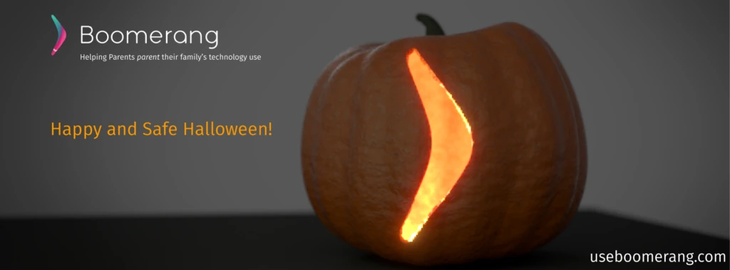 Boomerang on a Pumpkin banner