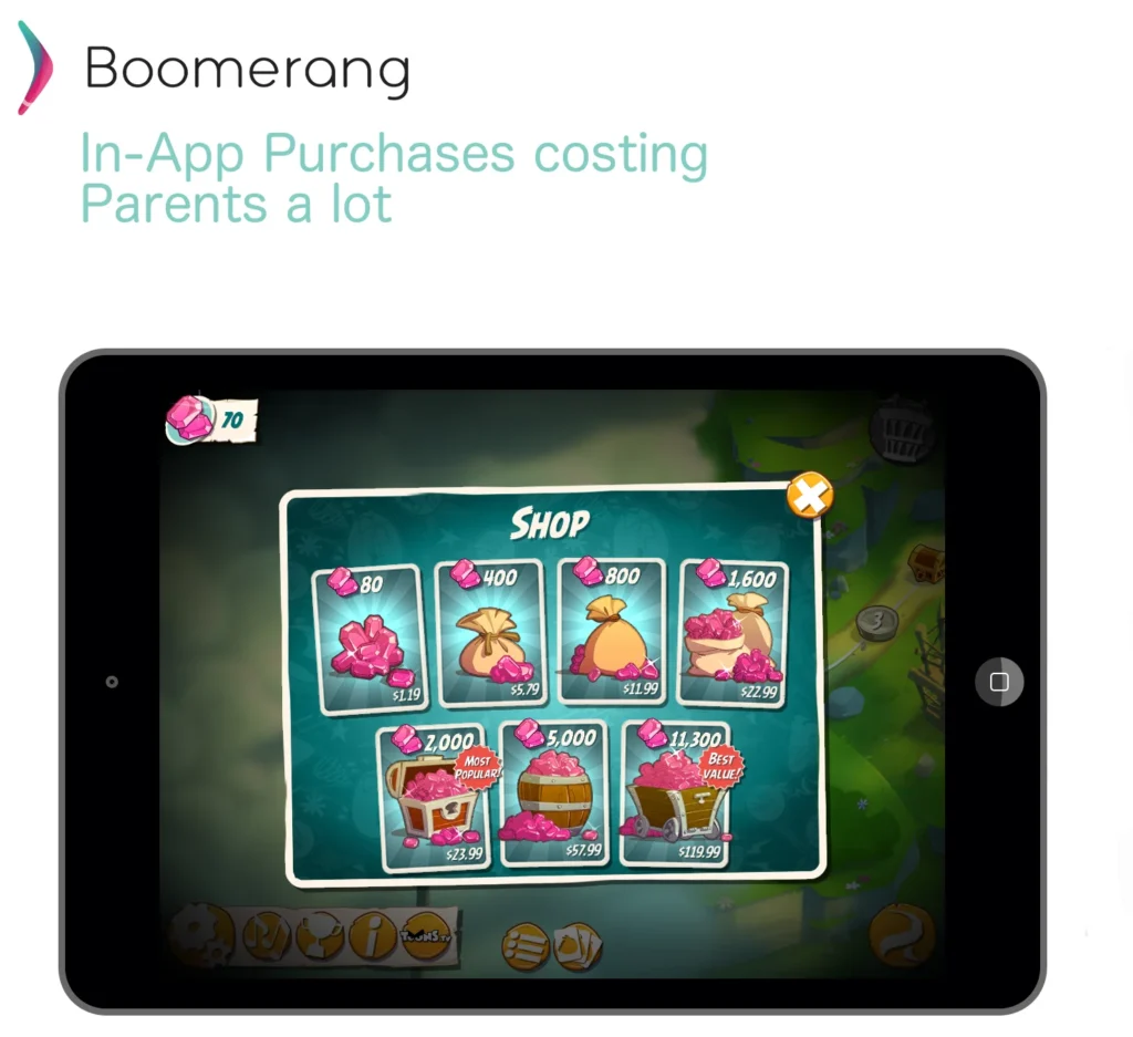 In-App Purchases costing Parents a lot In-app Purchases