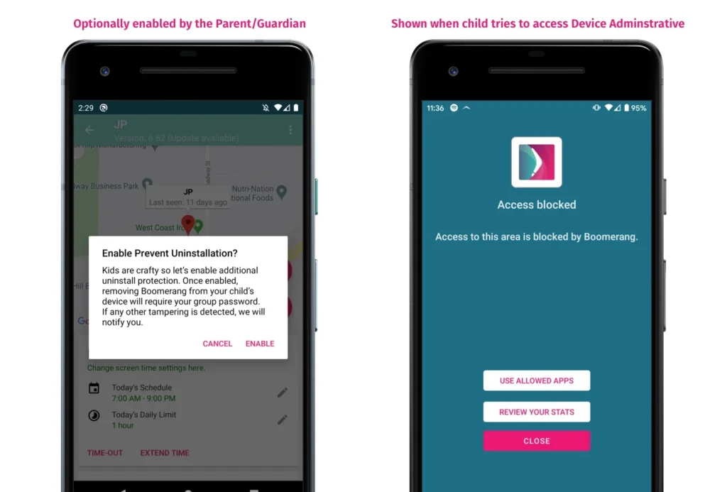 Prevent Uninstall - Boomerang vs Family Link Full Disclosure